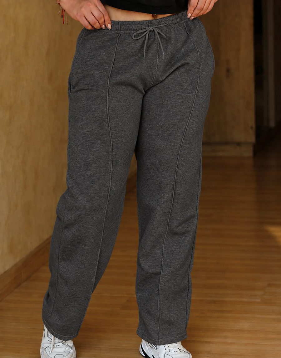 Pantalón bota recta color Gris oscuro
